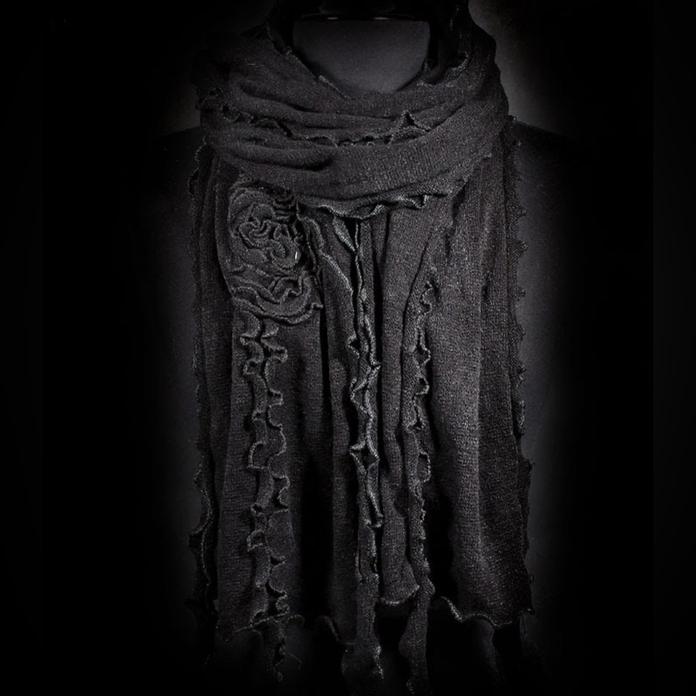 Beautiful Rosette Knit Scarf